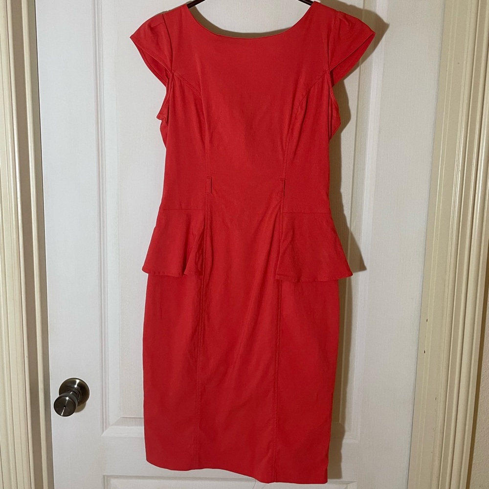 Coral midi dress semi-formal